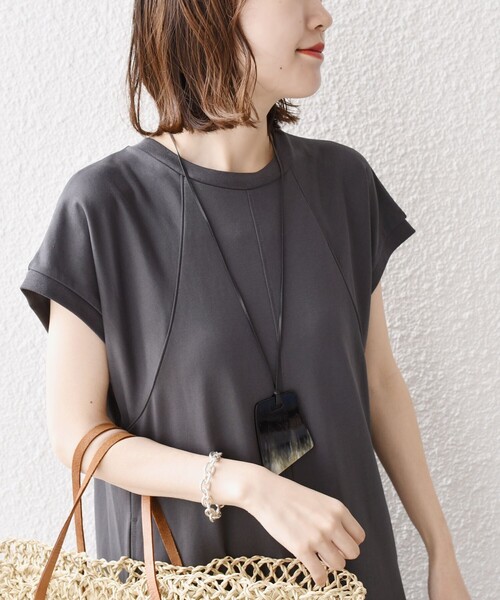 「SHIPS」 半袖ワンピース MEDIUM グリーン レディース_画像2