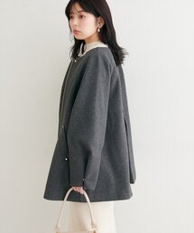 natural couture ノーカラーコート コート 「osono」2WAYノーカラー