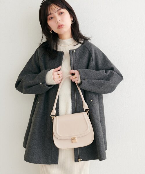 natural couture ノーカラーコート コート 「osono」2WAYノーカラー