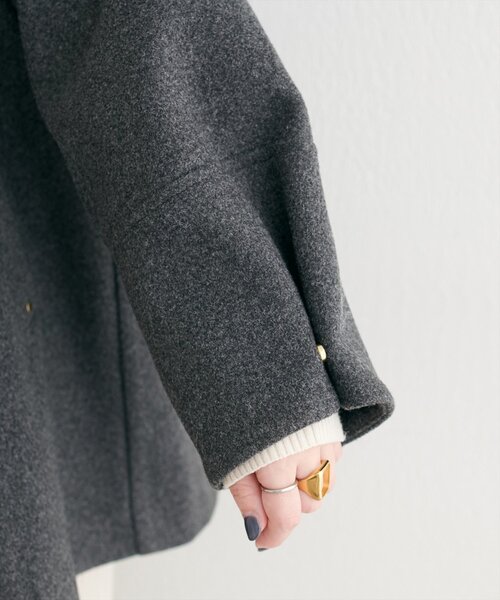 natural couture ノーカラーコート コート 「osono」2WAYノーカラー