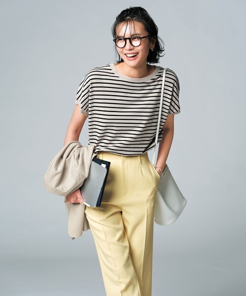 「UNFILO」 半袖ニット MEDIUM ピンク レディース_画像7