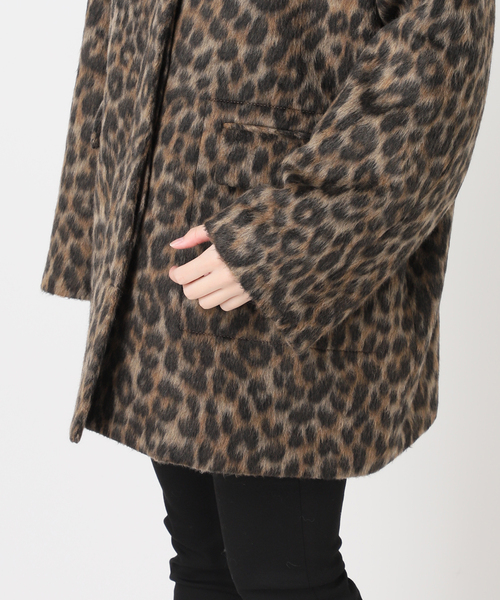 新品・タグ付き・完売品】Bellandi レオパードコート 2WAY 付け襟 新品