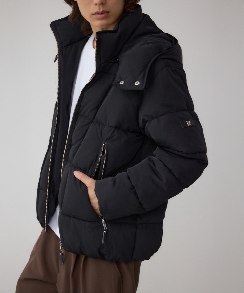 azul ダウン AZUL BY MOUSSY ダウンジャケット ブラック フード付き 
