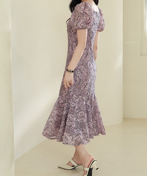 「Lace Ladies」 半袖ワンピース S ブラック レディース_画像8