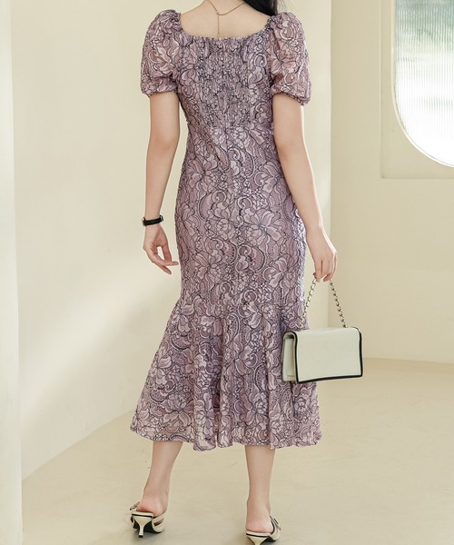 「Lace Ladies」 半袖ワンピース S ブラック レディース_画像9