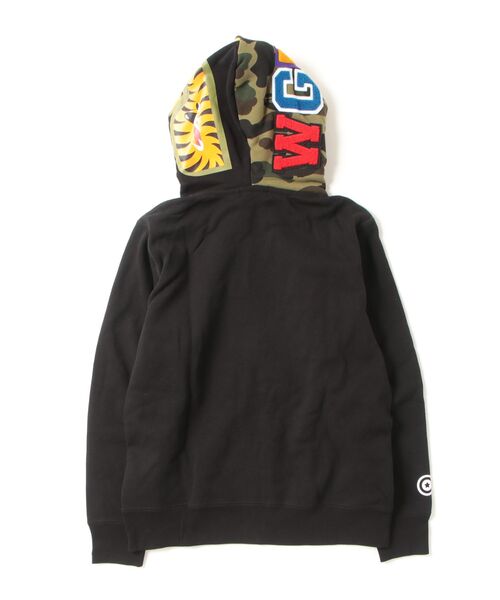A BATHING APE ダブルシャークパーカー L COLOR CAMO SHARK WIDE FIT FULL ZIP DOUBLE HOODIE M（パーカー）｜A