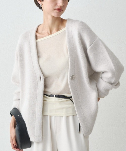 「LOUNGEDRESS」 ニットカーディガン FREE グレー レディース_画像2