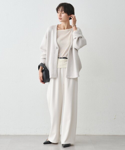 「LOUNGEDRESS」 ニットカーディガン FREE グレー レディース_画像5