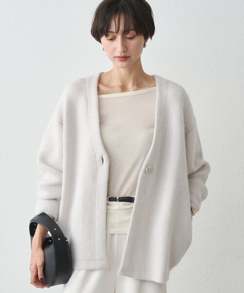 「LOUNGEDRESS」 ニットカーディガン FREE グレー レディース_画像9