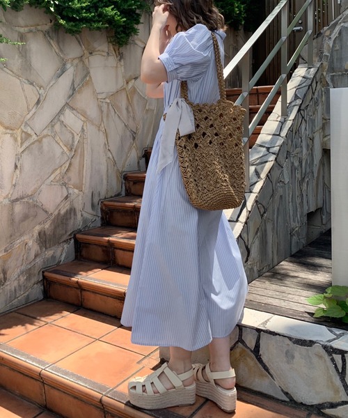 「OLIVE des OLIVE」 シャツワンピース FREE サックスブルー レディース_画像8