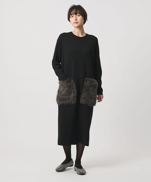 新品 UNITED ARROWS ポケットワンピース ブラック MARW UNITED ARROWS（マルゥ ユナイテッドアローズ）の「＜MARW UNITED