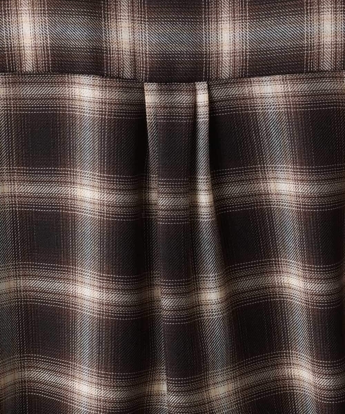 MICHEL KLEIN（ミッシェルクラン） ワンピース バンドカラーチェック