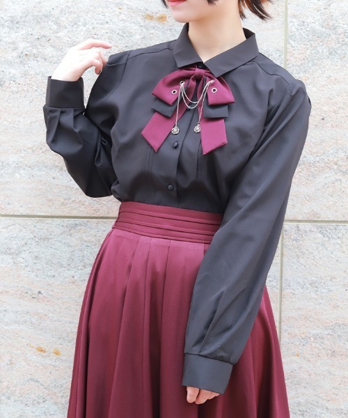 axes femme ビッグリボン付き長袖トップス グランジ　y2k 姫ギャル axes femme ビッグリボン付き長袖トップス グランジ y2k 姫ギャル