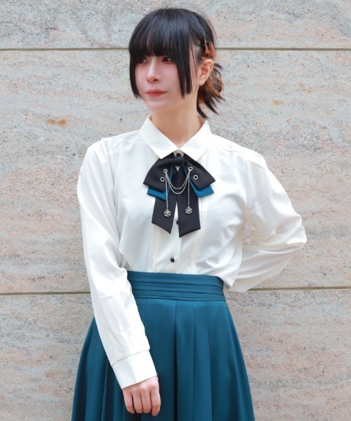 タグ付【新品・未使用】FACETASM ショート シャツ ブラウス リボン 黒 FACETASM - タグ付【新品・未使用】FACETASM ショート シャツ ブラウス