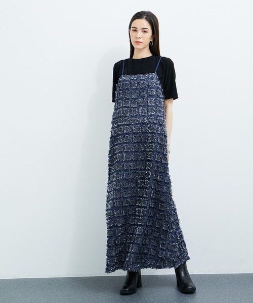 「LE CERCLE par rope'」 キャミソールワンピース FREE ベージュ系その他 レディース_画像2