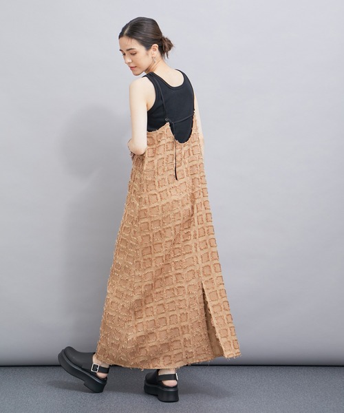 「LE CERCLE par rope'」 キャミソールワンピース FREE ベージュ系その他 レディース_画像6