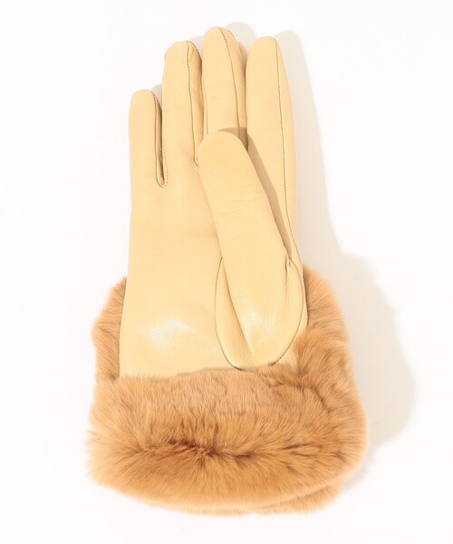 Gala Gloves 本革ファー付き手袋 7 1/2サイズ GALA GLOVES（ガラ グローブ） 手袋 レッキスファー グローブ