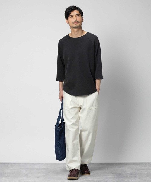 「GUNG HO」 7分袖Tシャツ M ホワイト メンズ_画像3