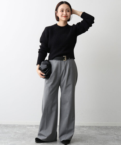 「SLOBE IENA」 長袖ニット - ネイビー レディース_画像4