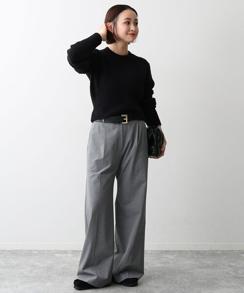 「SLOBE IENA」 長袖ニット - ネイビー レディース_画像7