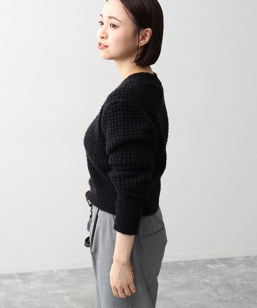 「SLOBE IENA」 長袖ニット - ネイビー レディース_画像8