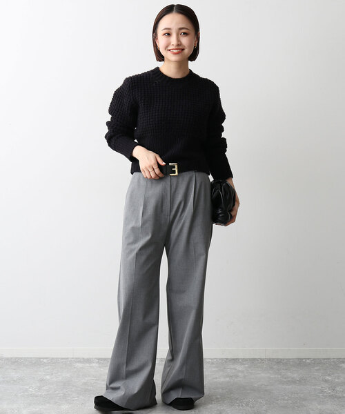 「SLOBE IENA」 長袖ニット - ネイビー レディース_画像9