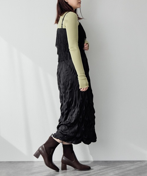 「HIMIKO」 ショートブーツ 24.0cm ダークブラウン レディース_画像2