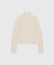 美品　JOSE MOON HOLES KNIT TOPS ホワイト JOSE MOON（ジョゼムーン） ニット セーター LACE KNITTING TOP/レース