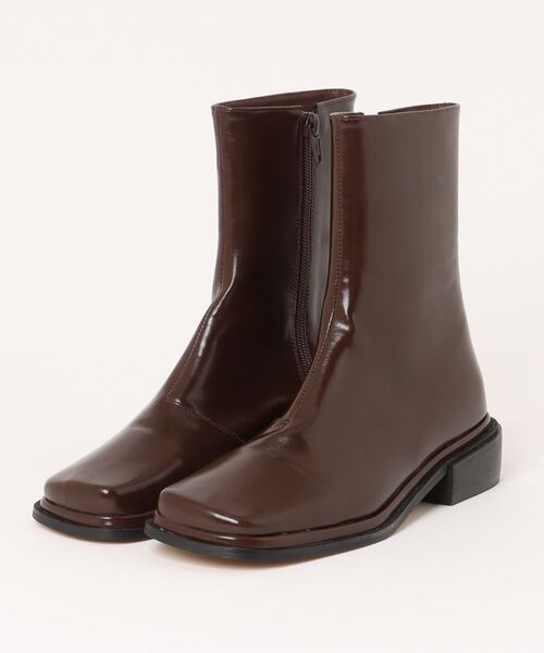 「Lui's」 「more than」ショートブーツ 23.5 ブラウン レディース_画像2