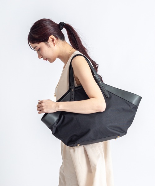 トートバッグ 「SAN HIDEAKI MIHARA」バスケットトートバッグ　Ｌサイズ　肩掛け　A4サイズ収納可能 レディースの画像