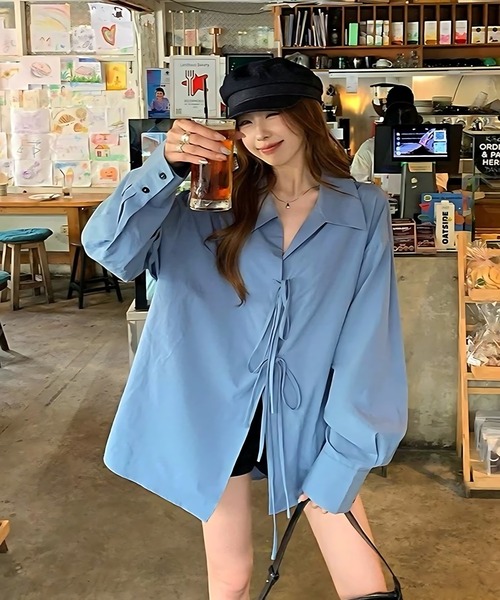 inst.ALL ブラウス シャツ ダブルリボンブラウス レディース