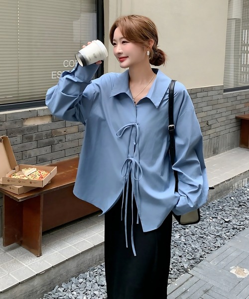 inst.ALL ブラウス シャツ ダブルリボンブラウス レディース