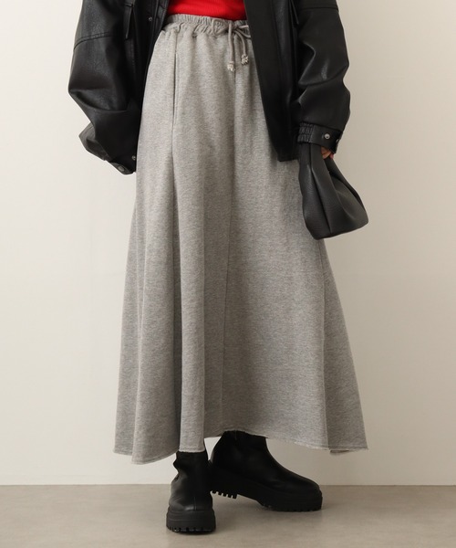 「atONE」 フレアスカート M～Ｌ ライトカーキ レディース_画像5