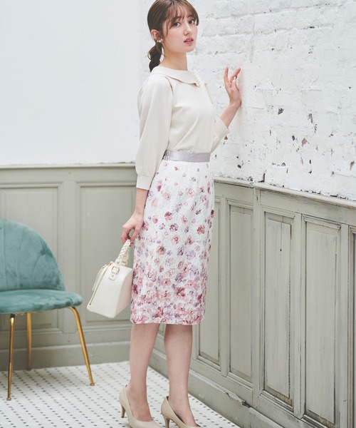 「LAISSE PASSE」 半袖ニット MEDIUM ライラック レディース_画像3