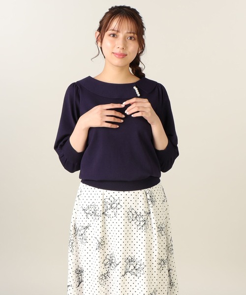 「LAISSE PASSE」 半袖ニット MEDIUM ライラック レディース_画像6