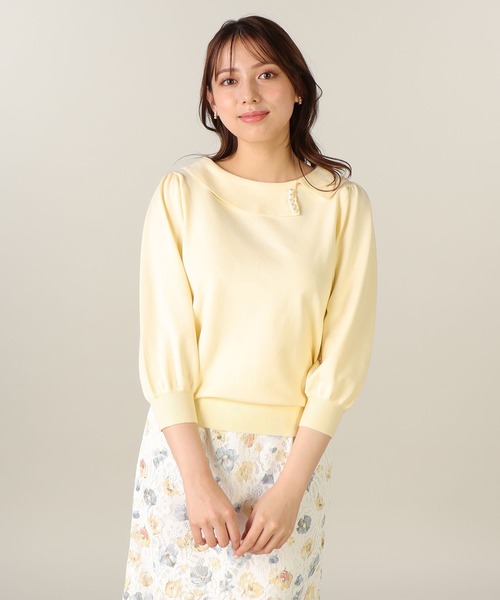 「LAISSE PASSE」 半袖ニット MEDIUM ライラック レディース_画像9