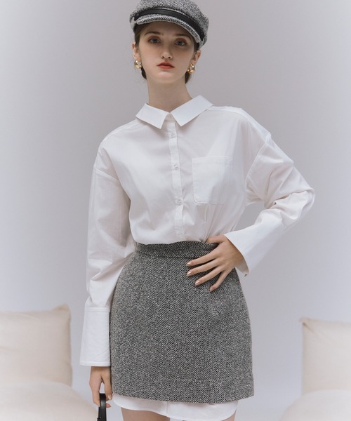 「EIMY ISTOIRE」 スカート S グレー レディース_画像2