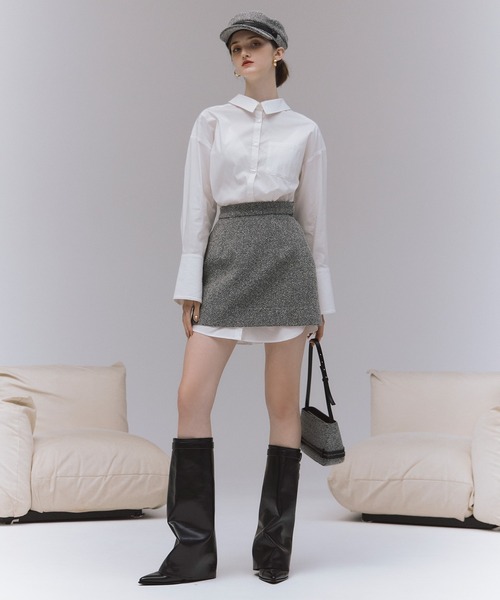 「EIMY ISTOIRE」 スカート S グレー レディース_画像3