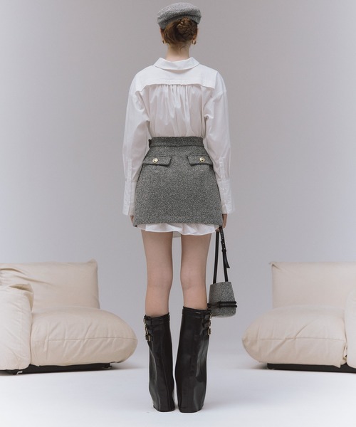 「EIMY ISTOIRE」 スカート S グレー レディース_画像5