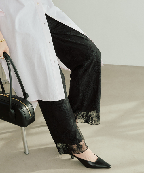 VERMEIL par iena（ヴェルメイユパーイエナ） パンツ Soft Lace パンツ