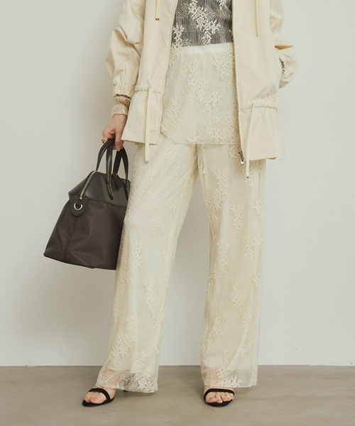 VERMEIL par iena（ヴェルメイユパーイエナ） パンツ Soft Lace パンツ 