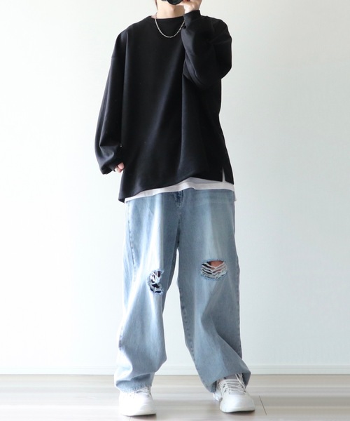 「LILL」 長袖Tシャツ L オフホワイト メンズ_画像6