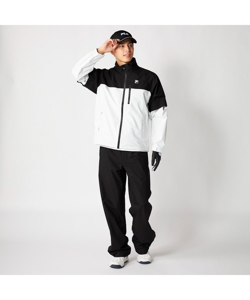 新品Mサイズ　フィラゴルフメンズレインダントツ撥水高級レインジャケット　カッパ FILA GOLF レインコート カッパ フィラゴルフ ゴルフウェア 撥水 防水