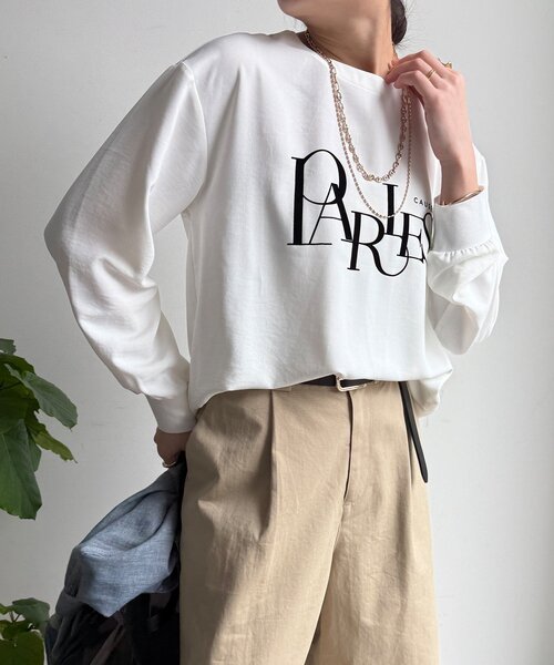 DouDou（ドゥドゥ） tシャツ 「WEB限定」ブラウスロゴロンTEE 