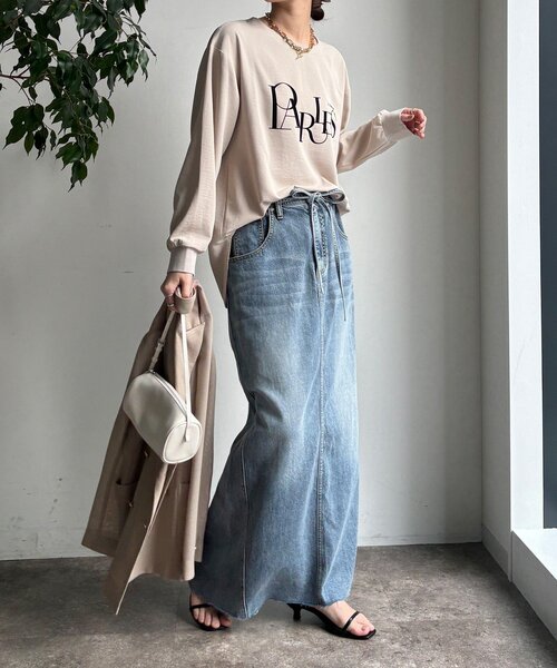 DouDou（ドゥドゥ） tシャツ 「WEB限定」ブラウスロゴロンTEE 