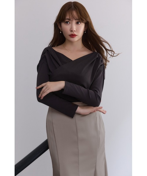 「Her lip to」 長袖カットソー M グレー レディース_画像4