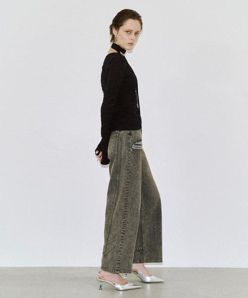 JOSE MOON（ジョゼムーン） tシャツ SPLIT GATHERS CHOKER TOPS