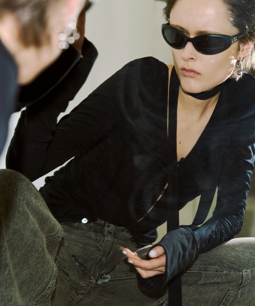 JOSE MOON（ジョゼムーン） tシャツ SPLIT GATHERS CHOKER TOPS
