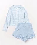水着 1枚で着られる!ラッシュガード&フリルパ...の詳細画像3
