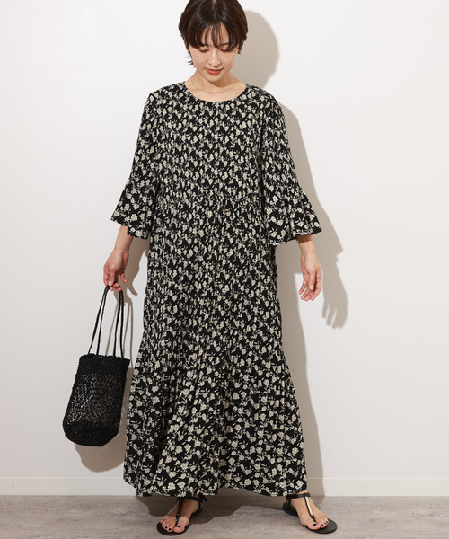 「JOURNAL STANDARD relume」 7分袖ワンピース FREE ブラック レディース